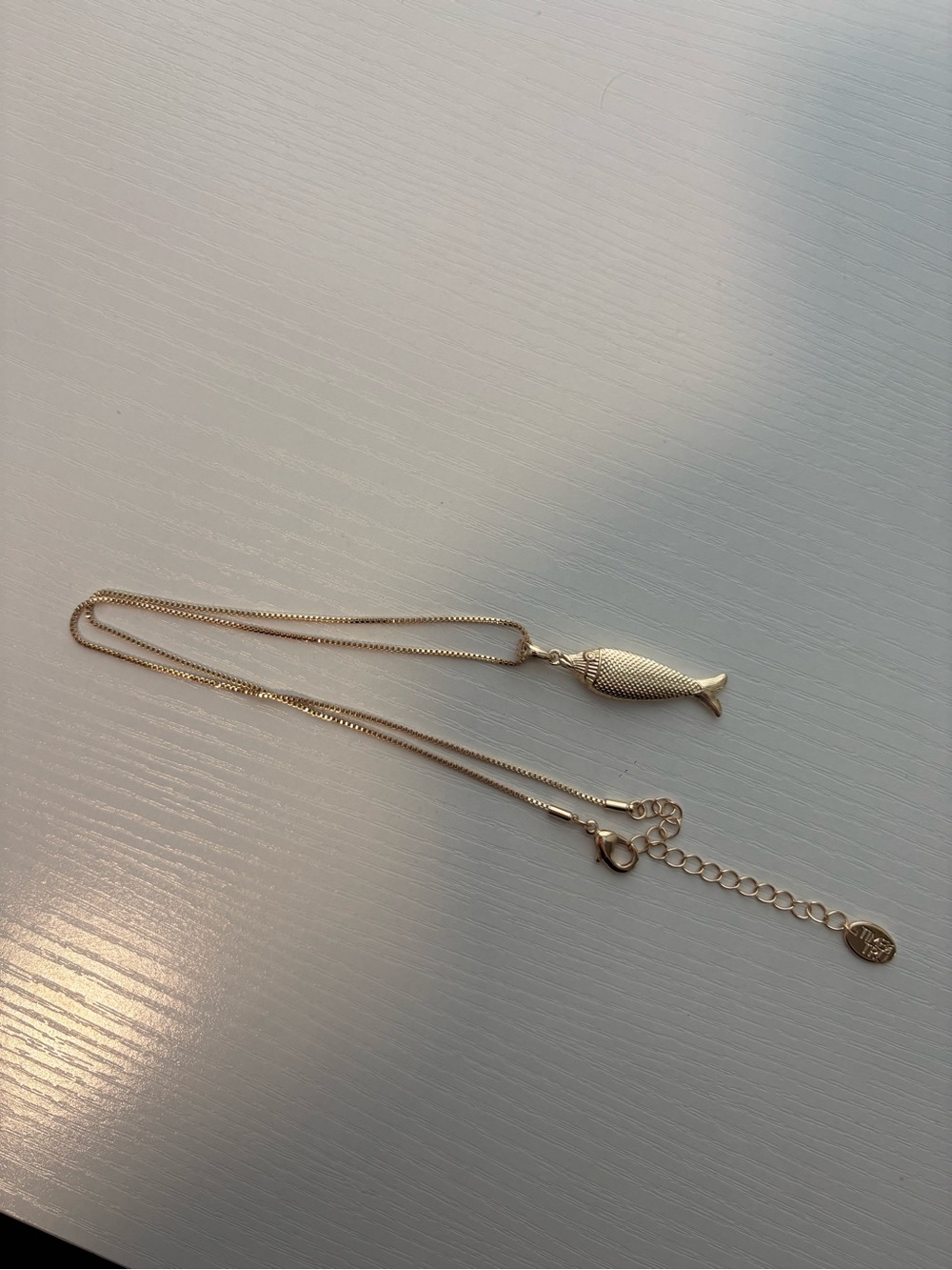 Gold Fish Pendant Necklace - Women's Jewelry
